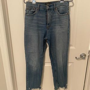 High waisted curve love ankle straight jeans